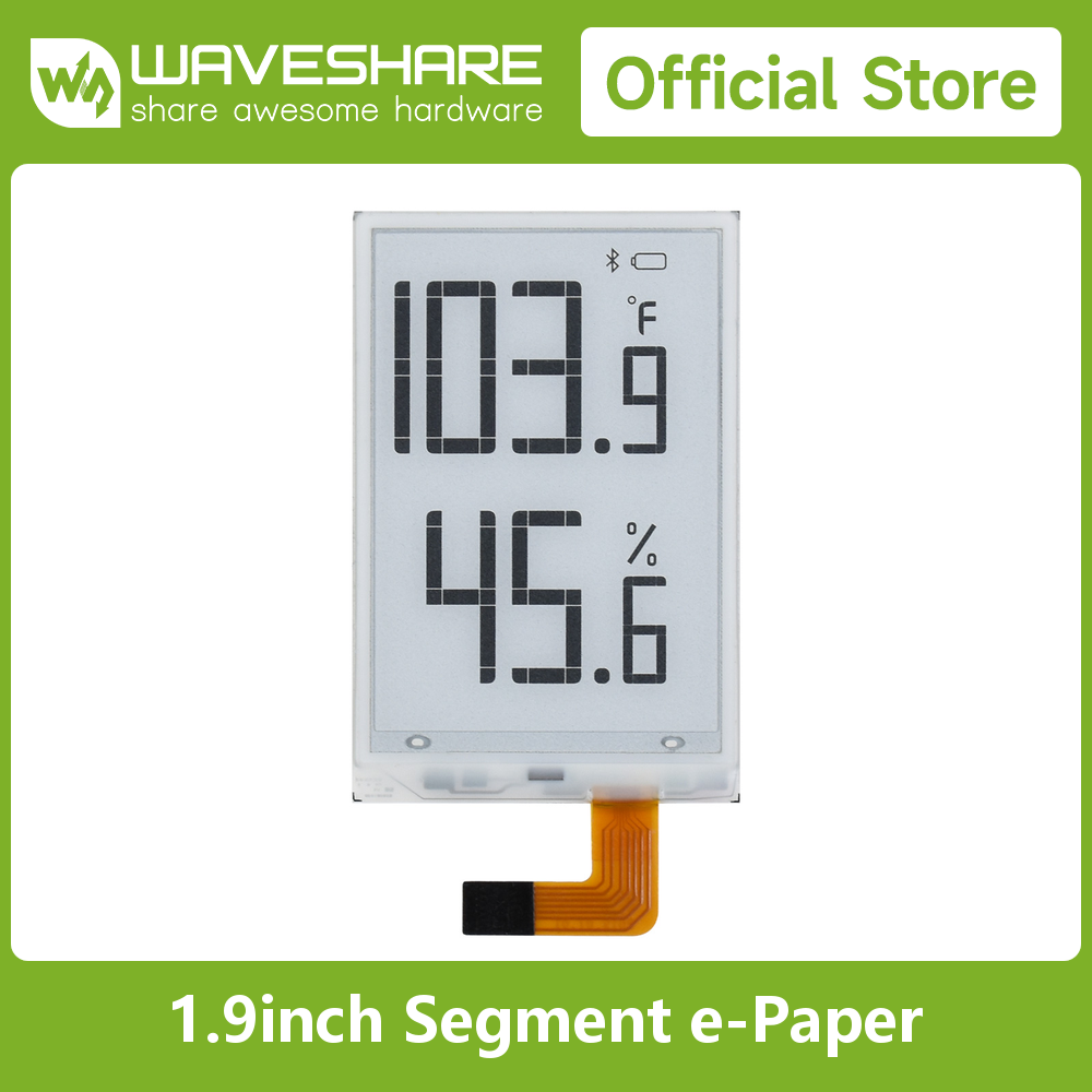 Pi Display - Waveshare 1.9인치 세그먼트 E-Paper Raw 디스플레이(라즈베리