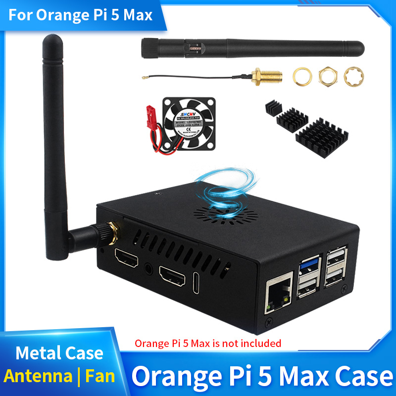 Pi 5 Case - 팬이 포함된 Orange Pi 5 Max