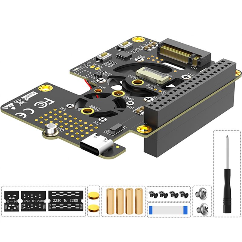 Pi 5 Case - 라즈베리 파이 5 PCIe to M.2