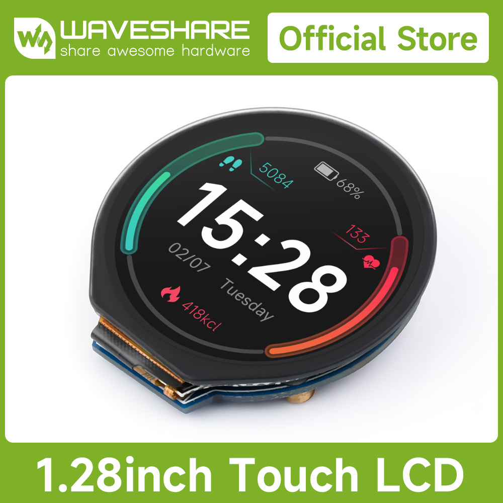 Pi Display - Waveshare 1.28인치 원형 LCD 디스플레이 모듈(터치