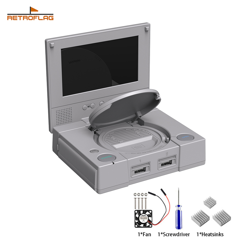 Pi 4 Case - 레트로플래그 PiStation 케이스 (LCD 포함, 라즈베리