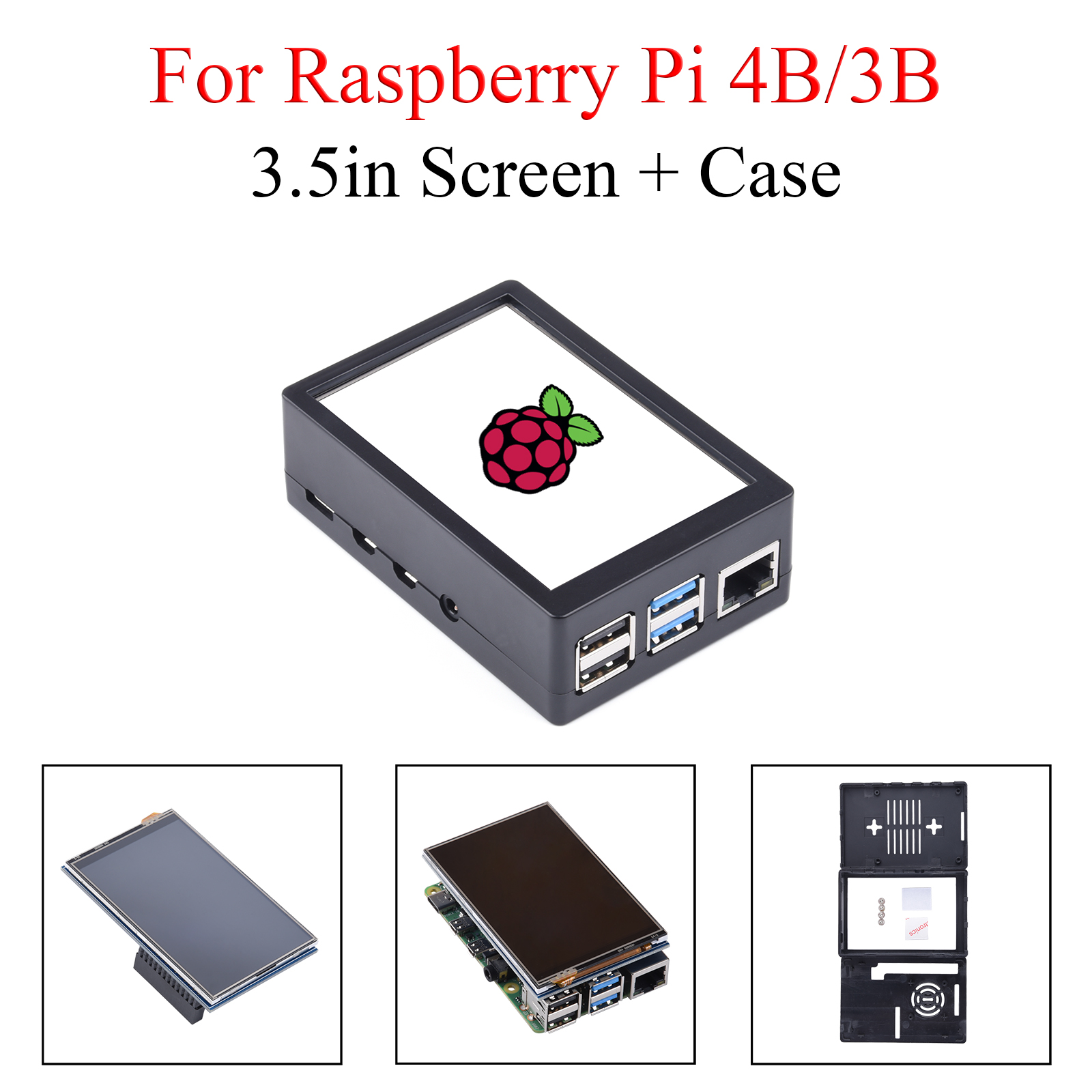 Pi 4 Case - 3.5인치 터치 스크린 480*320 디스플레이 터치스크린