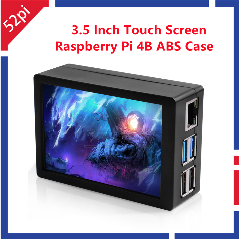52Pi 라즈베리 파이 4B 저항성 터치스크린 키트,  - Pi 4 Case 리뷰 및 가격
