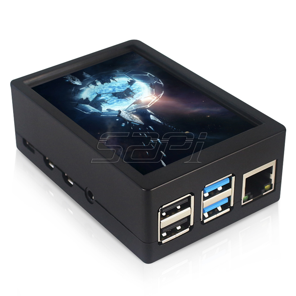 52Pi 라즈베리 파이 4B 저항성 터치스크린 키트,  - Pi 4 Case 리뷰 및 가격