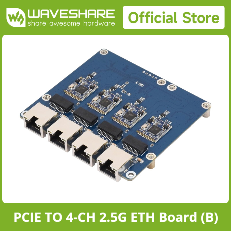 Waveshare PCIe TO 4채널 기가비트 / 2 - Raspberry Pi 5 리뷰 및 가격