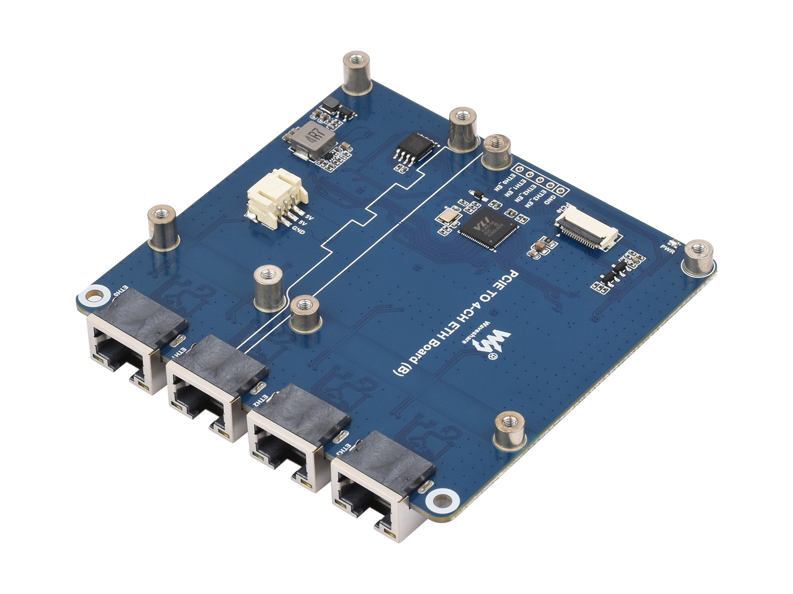 Waveshare PCIe TO 4채널 기가비트 / 2 - Raspberry Pi 5 리뷰 및 가격