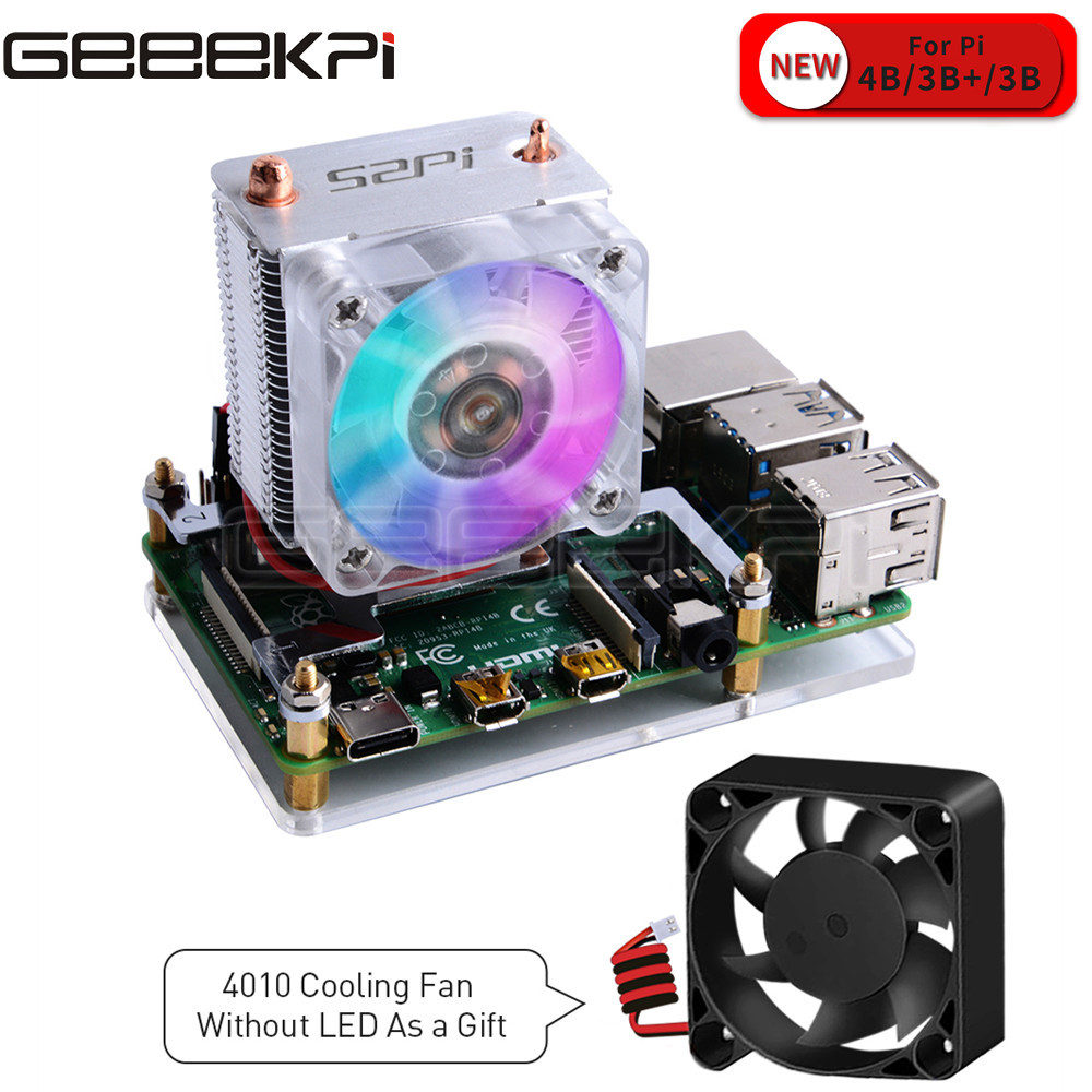GeeekPi 클리어 블랙 아이스 타워 냉각 팬, V2 - Pi 5 Case 리뷰 및 가격