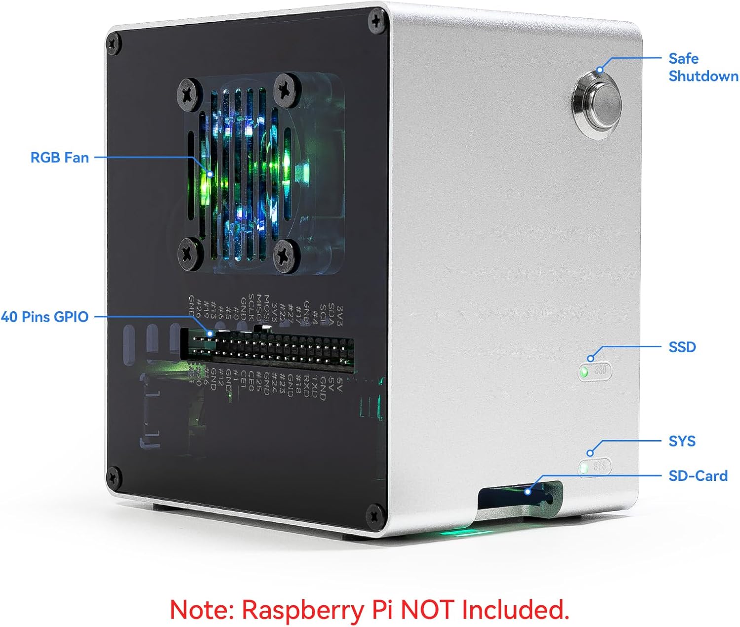 Pironman 5-Mini NVMe M.2 SSD P - Pi 5 Case 리뷰 및 가격