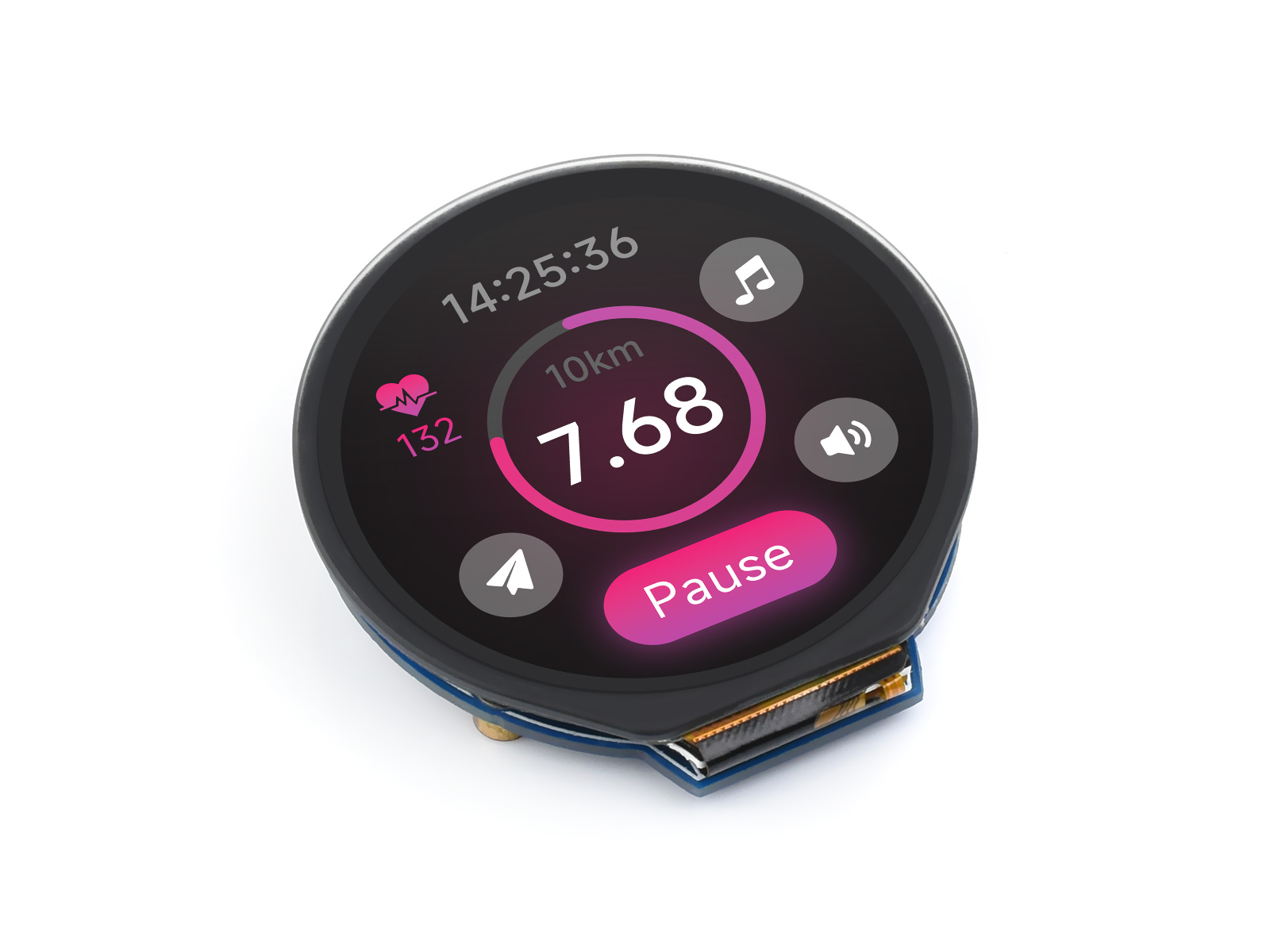 Waveshare 1.28인치 원형 LCD 디스플레이  - Pi Display 리뷰 및 가격
