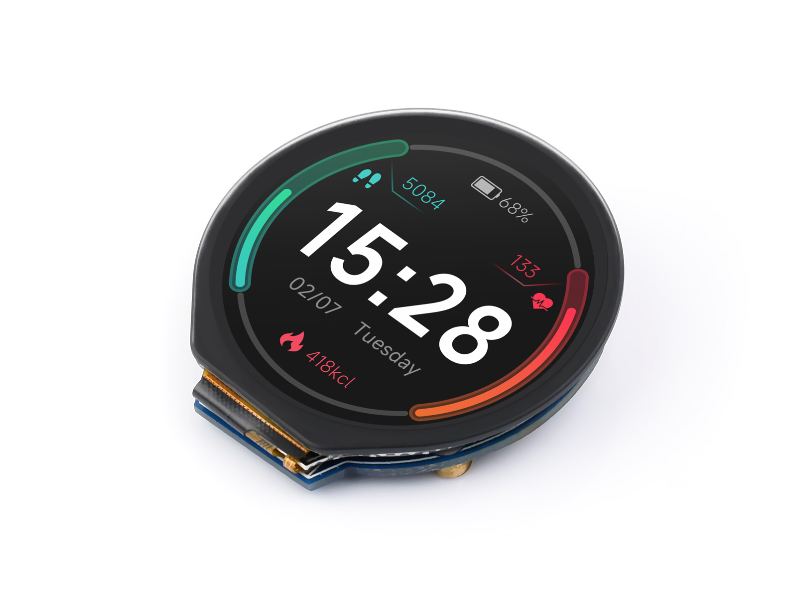 Waveshare 1.28인치 원형 LCD 디스플레이  - Pi Display 리뷰 및 가격