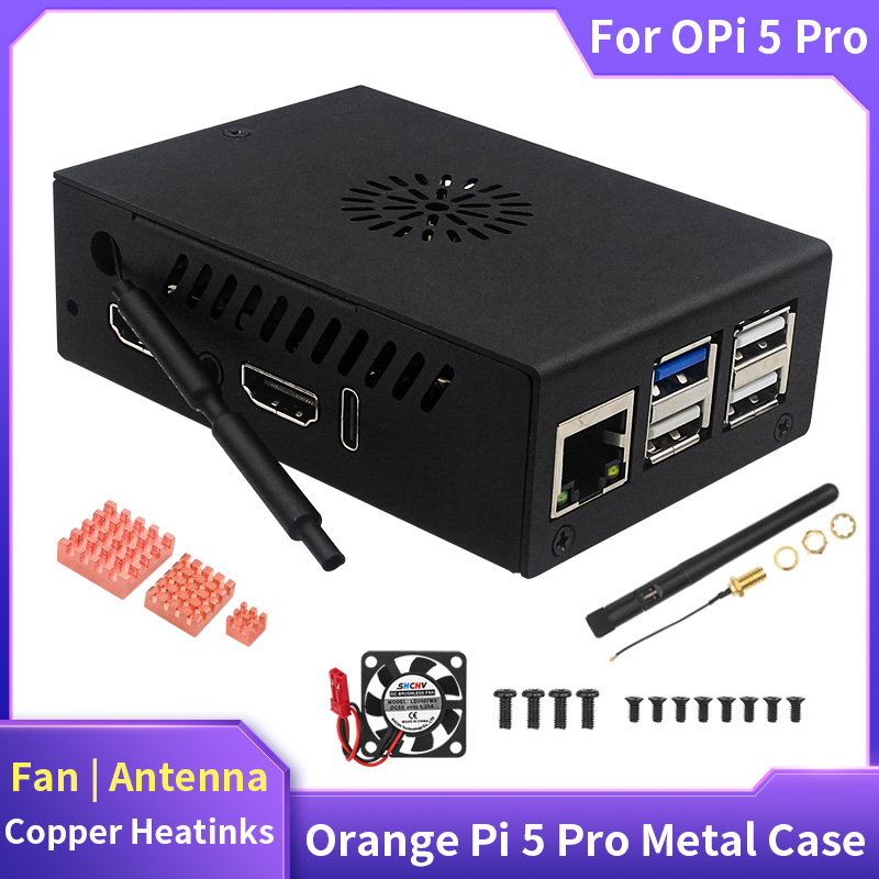 Orange Pi 5 Pro 케이스 금속 쉘 냉각 팬  - Pi 5 Case 리뷰 및 가격