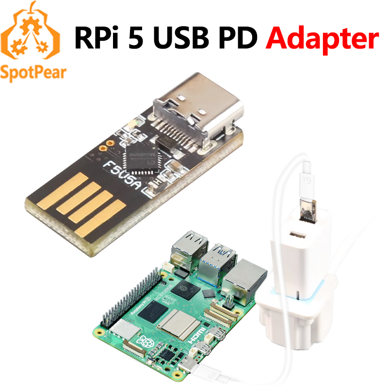 라즈베리 파이 5 USB A C 미니 PD 트리거 활성 - Pi Power Supply 리뷰 및 가격