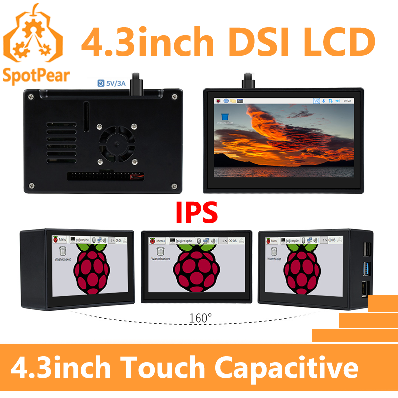라즈베리 파이 4.3인치 DSI 디스플레이 MIPI 8 - Pi 5 Case 리뷰 및 가격