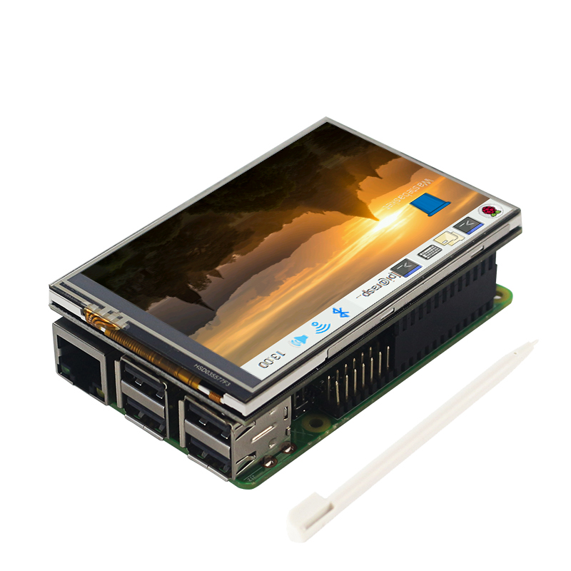 라즈베리 파이 3.5 인치 터치 스크린 480*320  - Pi 4 Case 리뷰 및 가격