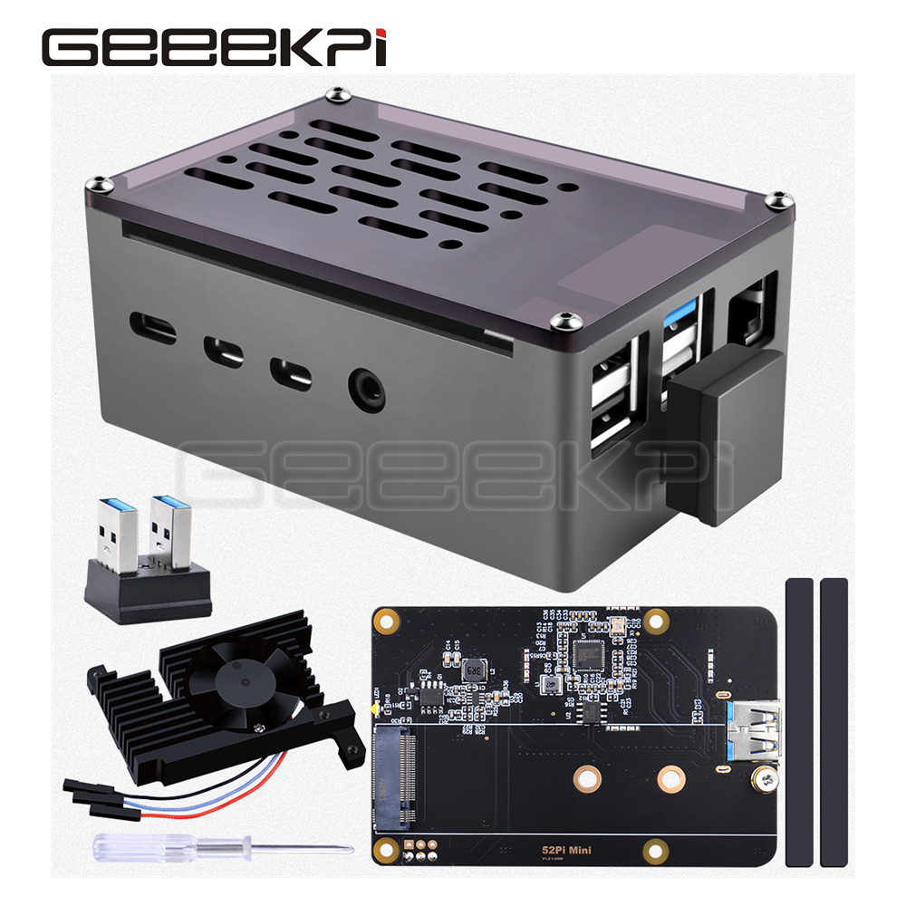 GeeekPi 알루미늄 벽돌 케이스 M.2 SATA S - Pi 4 Case 리뷰 및 가격