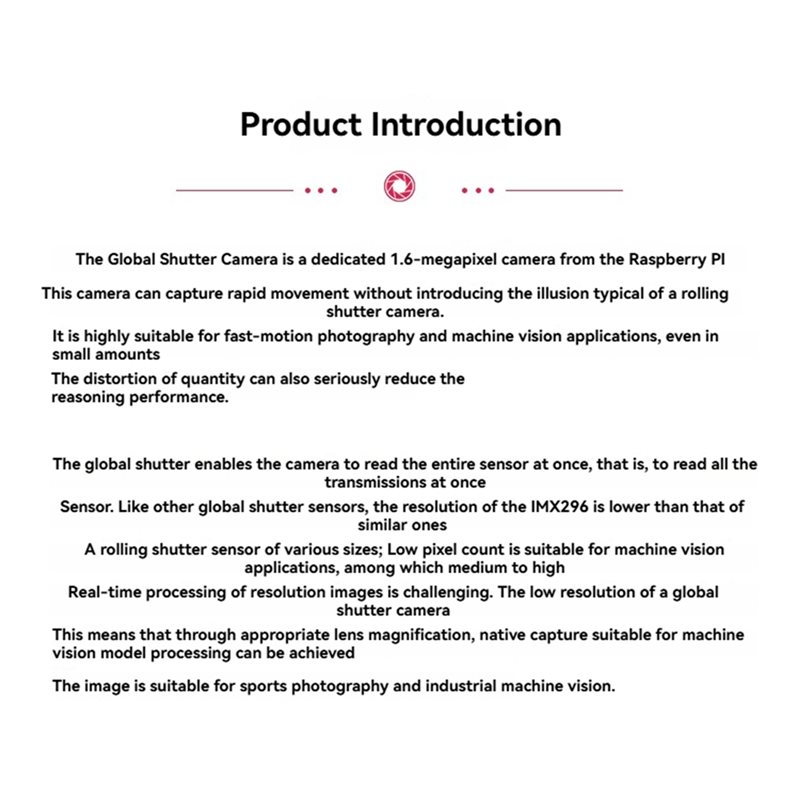 A86P-라즈베리 파이 글로벌 셔터 카메라 모듈 IMX - Raspberry Pi Global Shutter Camera Imx296 리뷰 및 가격