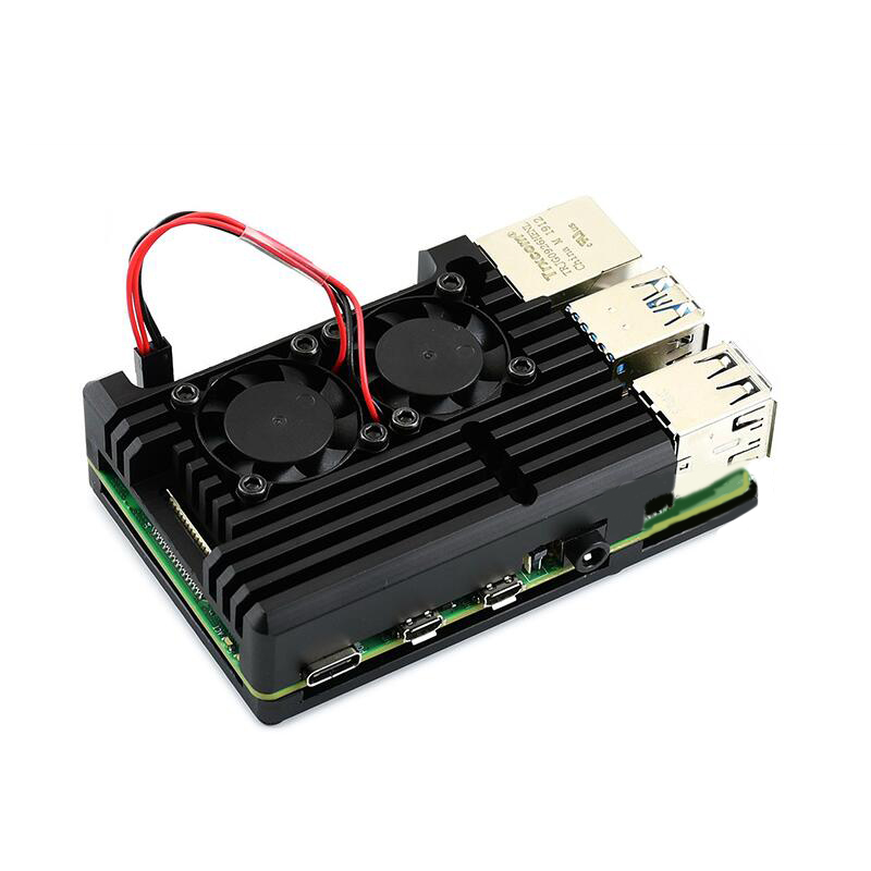 라즈베리 파이5/4/3용 듀얼 팬 알루미늄 메탈 케이스 - Pi 4 Case 리뷰 및 가격
